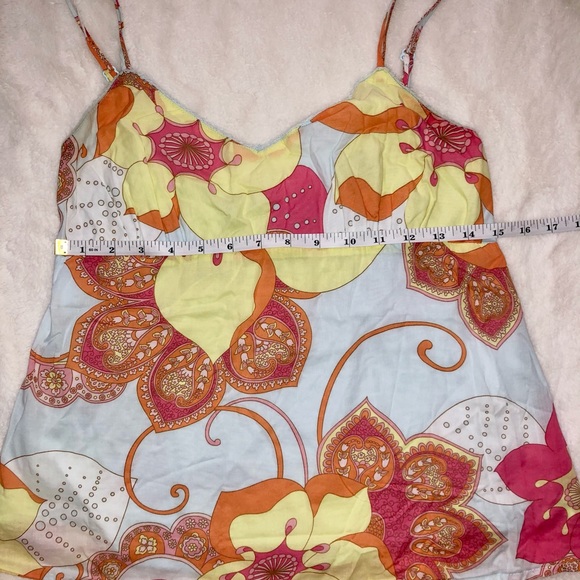 GAP summer paisley sweetheart cotton tank - Picture 3 of 4